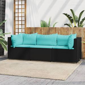 Garten-Lounge-Set 3029629-1 (3-teilig) Schwarz - Blau