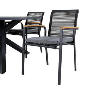 Gartenmöbel-Set Parma Schwarz - Rattan - 140 x 73 x 140 cm