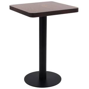 Bistrotisch 3003512 Schwarz - Dunkelbraun - 50 x 50 cm