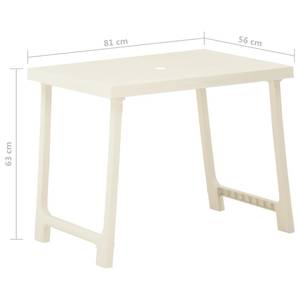 Bistro (lot de 3) 315833 Blanc - Matière plastique - 56 x 63 x 81 cm