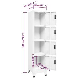 Schließfachschrank 294428-4 Weiß