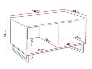 Couchtisch Telani 100 Braun - Holzwerkstoff - 60 x 50 x 100 cm