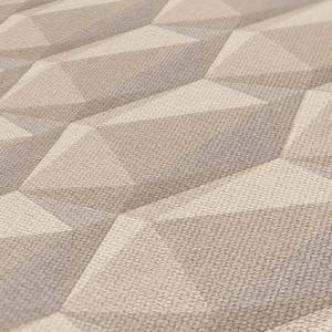 Geometrische Tapete Retro Beige Grau Beige - Grau