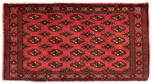 Turkaman - 100x50cm Rot - Naturfaser - 50 x 1 x 100 cm