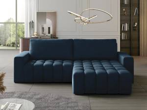 Schlafsofa ESILIA Blau - Textil - 175 x 92 x 250 cm