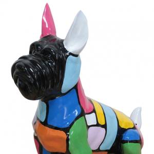 Sculpture Chien résine H46cm DOGGY SCOTT Porcelaine - 39 x 46 x 19 cm