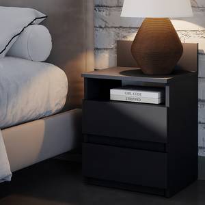 Table de nuit Monty 2 pcs. Noir