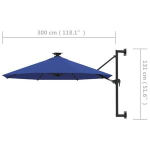 Parasol 3007587 Bleu - Textile - 300 x 131 x 300 cm