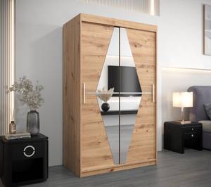 Armoire à portes coulissantes Boliwia Imitation chêne - Largeur : 120 cm - 2 porte