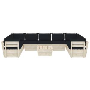 Garten-Lounge-Set (10-teilig) 3016490-23 Schwarz