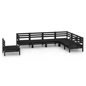 Garten-Lounge-Set Schwarz - Massivholz - Holzart/Dekor - 64 x 63 x 64 cm