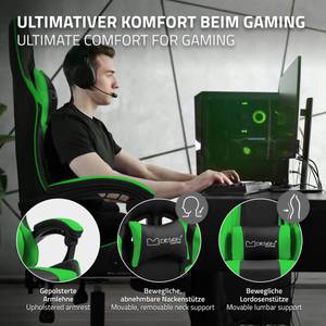 Gaming Stuhl mit Massagefunktion Schwarz - Grün