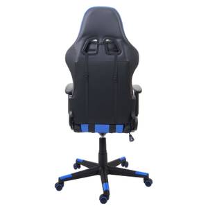 Chaise de bureau F84 Noir - Bleu