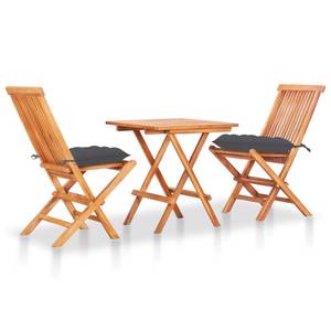 Bistro-Set-k433 ( 3-tlg ) Grau - Massivholz