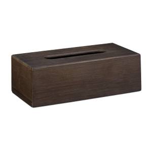 Lot de 2 boîtes lingettes bambou marron Marron - Bambou - 28 x 9 x 16 cm