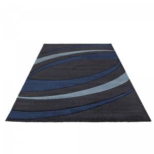 Tapis salon RELAX O 80x150 bleu Bleu - Matière plastique - 80 x 11 x 150 cm