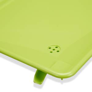 Egouttoir à vaisselle en inox couvert Vert - Argenté - Métal - Matière plastique - 40 x 16 x 30 cm