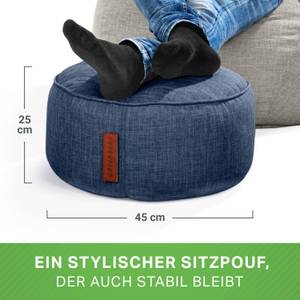 Sitzsack-Hocker "Home Linen" 45x25cm Blau