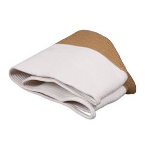Panier de rangement en coton Marron - Blanc - Textile - 55 x 35 x 55 cm