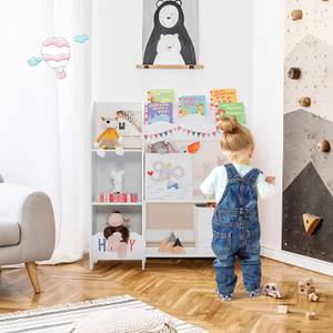 Freistehender Kinderzimmerschrank Weiß - Holzwerkstoff - 30 x 102 x 93 cm