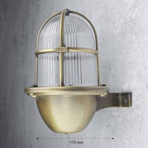 Lampe murale d'extérieur SANTORIN Laiton mat - Argenté / Gris - Gris argenté - Abat-jour diamètre : 14 cm