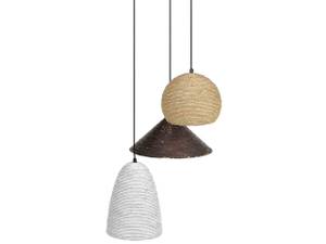 Lampe suspension ENDRICK Noir - Bleu - Marron - Blanc - Fibres naturelles - 55 x 120 x 55 cm