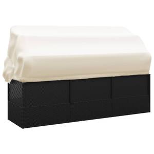 Outdoor Loungebett 3028901 Schwarz - Creme