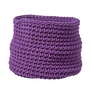 Gestrickter Aufbewahrungskorb runder Violett