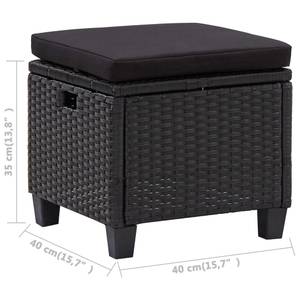 Sofa de jardin (lot de 6) 3002425 Noir