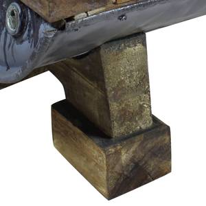 Couchtisch Braun - Metall - Massivholz - 50 x 35 x 90 cm