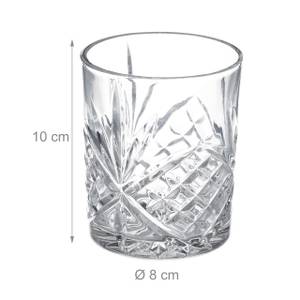 4er Set Whisky Gläser Glas - 8 x 10 x 8 cm