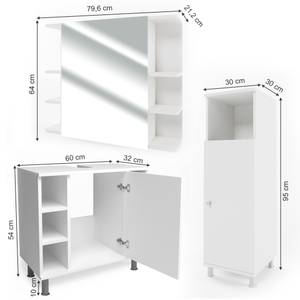 Mobilier de salle de bains Fynn Blanc