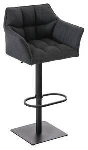 Tabouret de bar Damaso Lot de 2 Gris lava - Noir