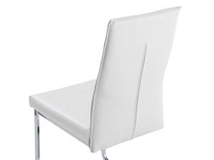 Chaise de salle à manger ROCKFORD Argenté - Blanc