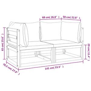 Canapé d'angle 3028500-2 (lot de 2) Vert