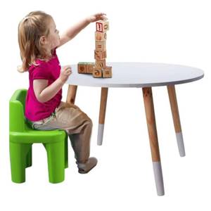 Kindertisch 441894 Braun - Weiß - Massivholz - 1 x 41 x 60 cm