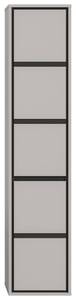 Armoire haute Jaru Gris - En partie en bois massif - 35 x 163 x 31 cm