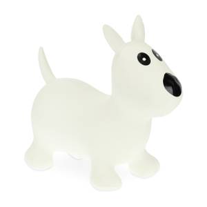 Hüpftier Hund in Cremeweiß Schwarz - Weiß - Kunststoff - 60 x 50 x 25 cm