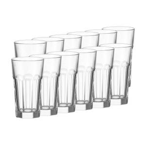 Longdrinkgläser Rock 12er Set Glas - 8 x 14 x 8 cm