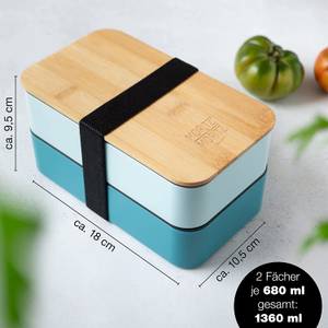 10tlg Bento Box japanische Brotdose Blau