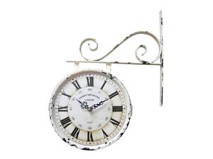 Horloge murale FAUBOURG Blanc - Métal - 9 x 41 x 34 cm