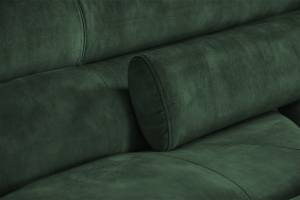 KAWOLA Big Sofa TARA Velvet mit Kissen Grün