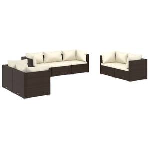 Garten-Lounge-Set (7-teilig) 3013635-15 Braun - Creme - Weiß