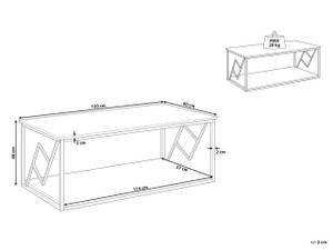 Table basse FORRES Noir - Marron - Bois manufacturé - 120 x 46 x 60 cm