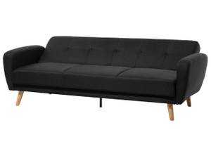 3-Sitzer Sofa FLORLI Schwarz - Eiche Hell