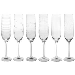 Coffret de 6 flûtes à champagne Graphik Verre - 5 x 24 x 5 cm