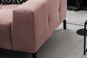 Ecksofa OHIO Pink - Armlehne davorstehend links - Ecke davorstehend links