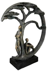 Poly Skulptur Baum Shadow bronzefarben kaufen | home24