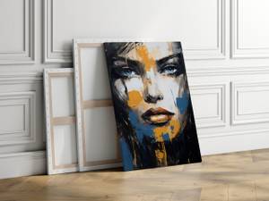 Tableau Portrait De Femme Abstraction 20 x 30 x 30 cm