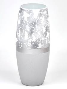 Handbemalte Glasvase Grau - Glas - 11 x 26 x 11 cm
